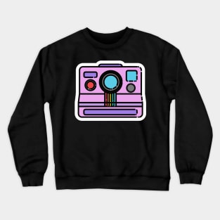 Polaroid // Line Art Sticker Crewneck Sweatshirt